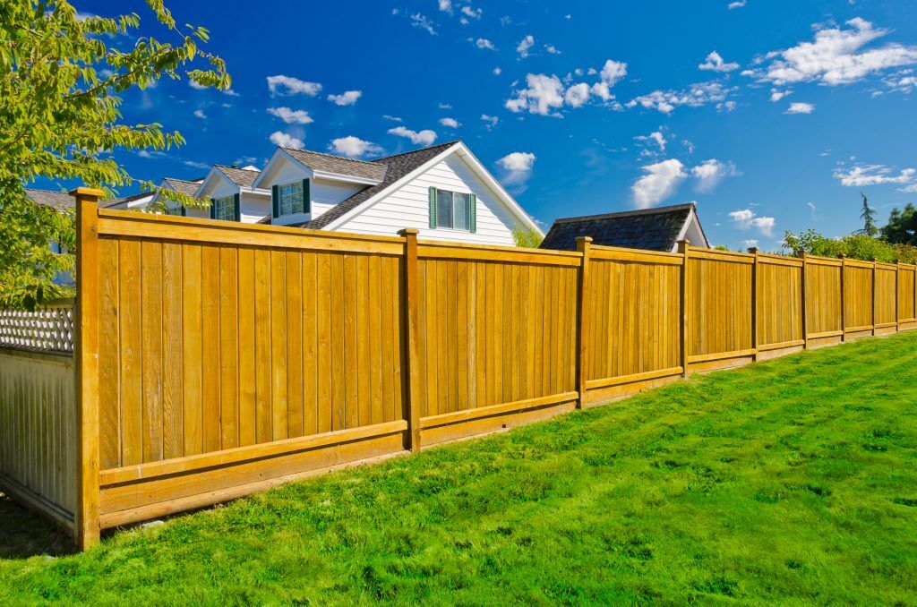 private residential wood fence